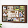 Personalized Soccer Family Canvas Prints - Custom Photo Collage - A Little Bit Of Crazy - Brown Frame / 12x9