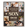 Personalized Son We Love You Canvas Custom Photo Wall Art Gift For On Birthday Or Special Moments - 11x14