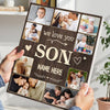 Personalized Son We Love You Canvas Custom Photo Wall Art Gift For On Birthday Or Special Moments