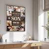 Personalized Son We Love You Canvas Custom Photo Wall Art Gift For On Birthday Or Special Moments