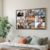 Personalized The Best Daddy In World Canvas Wall Art Custom Photo Collage With Loving Message For Father Father’s Day