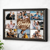 Personalized The Best Daddy In World Canvas Wall Art Custom Photo Collage With Loving Message For Father Father’s Day