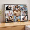 Personalized The Best Daddy In World Canvas Wall Art Custom Photo Collage With Loving Message For Father Father’s Day
