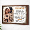 Personalized The Day I Met You Canvas Wall Art Custom Photo Anniversary For Husband And Wife Romantic Gift Couple