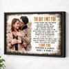 Personalized The Day I Met You Canvas Wall Art Custom Photo Anniversary For Husband And Wife Romantic Gift Couple