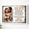 Personalized The Day I Met You Canvas Wall Art Custom Photo Anniversary For Husband And Wife Romantic Gift Couple