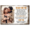 Personalized The Day I Met You Canvas Wall Art Custom Photo Anniversary For Husband And Wife Romantic Gift Couple