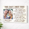 Personalized The Day I Met You Canvas Wall Art Custom Photo Anniversary Gift For Couple And Husband Wife - No Frame