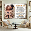 Personalized The Day I Met You Canvas Wall Art Custom Photo Anniversary For Husband And Wife Romantic Gift Couple