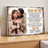 Personalized The Day I Met You Canvas Wall Art Custom Photo Anniversary For Husband And Wife Romantic Gift Couple