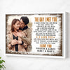 Personalized The Day I Met You Canvas Wall Art Custom Photo Anniversary For Husband And Wife Romantic Gift Couple