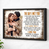 Personalized The Day I Met You Canvas Wall Art Custom Photo Anniversary For Husband And Wife Romantic Gift Couple