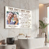 Personalized The Day I Met You Canvas Wall Art Custom Photo Anniversary Gift For Couple And Husband Wife
