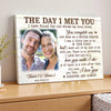 Personalized The Day I Met You Canvas Wall Art Custom Photo Anniversary Gift For Couple And Husband Wife