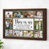 Personalized This Is Us A Little Bit Of Crazy Loud Canvas Wall Art Custom Photo Collage Family Decor Gift For - Brown