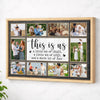 Personalized This Is Us A Little Bit Of Crazy Loud Canvas Wall Art Custom Photo Collage Family Decor Gift For - Natural