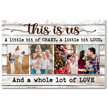 Personalized This Is Us Canvas - Custom Family Photo Wall Art - 12x9