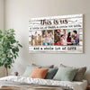 Personalized This Is Us Canvas - Custom Family Photo Wall Art