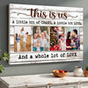 Personalized This Is Us Canvas - Custom Family Photo Wall Art