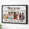 Personalized This Is Us Canvas - Custom Family Photo Wall Art - Black Frame / 12x9