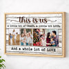 Personalized This Is Us Canvas - Custom Family Photo Wall Art - Natural Frame / 12x9