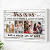 Personalized This Is Us Canvas - Custom Family Photo Wall Art - White Frame / 12x9