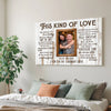 Personalized This Kind Of Love Canvas Wall Art Custom Photo Couple Anniversary Gift For Husband And Wife