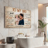 Personalized To My Dad Canvas Wall Art Custom Photo Gift For Father’s Day From Son Birthday Idea