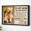 Personalized To My Dog Mom Canvas Wall Art Custom Photo Gift For Mother’s Day Lovers - Black Frame / 12x9