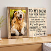 Personalized To My Dog Mom Canvas Wall Art Custom Photo Gift For Mother’s Day Lovers