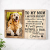Personalized To My Dog Mom Canvas Wall Art Custom Photo Gift For Mother’s Day Lovers - No Frame / 12x9