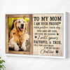 Personalized To My Dog Mom Canvas Wall Art Custom Photo Gift For Mother’s Day Lovers - White Frame / 12x9