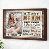 Personalized To My Dog Mom Thank You For Being Mommy Canvas Custom Photo Gift Mother’s Day Lovers - Brown Frame / 12x9