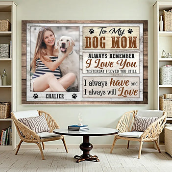 Personalized To My Dog Mom Thank You For Being Mommy Canvas Custom Photo Gift Mother’s Day Lovers