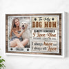 Personalized To My Dog Mom Thank You For Being Mommy Canvas Custom Photo Gift Mother’s Day Lovers - White Frame / 12x9