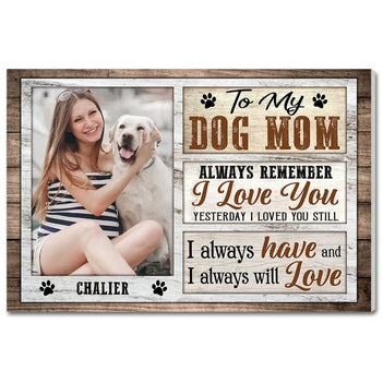 Personalized To My Dog Mom Thank You For Being Mommy Canvas Custom Photo Gift Mother’s Day Lovers