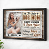 Personalized To My Dog Mom Thank You For Being Mommy Canvas Custom Photo Gift Mother’s Day Lovers - Black Frame / 12x9