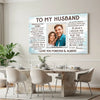 Personalized To My Husband Canvas Wall Art Custom Photo Couple Love Anniversary Gift For And Wife