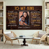 Personalized To My King Canvas Wall Art Custom Photo Couple Anniversary Gift For Husband And Wife