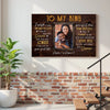 Personalized To My King Canvas Wall Art Custom Photo Couple Anniversary Gift For Husband And Wife
