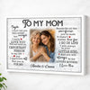 Personalized To My Mom Canvas Wall Art Custom Photo Mother And Daughter Memory Decor Mother’s Day Gift For - White
