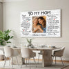Personalized To My Mom Canvas Wall Art Custom Photo Mother And Daughter Memory Decor Mother’s Day Gift