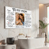 Personalized To My Mom Canvas Wall Art Custom Photo Mother And Daughter Memory Decor Mother’s Day Gift