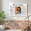 Personalized To My Mom Canvas Wall Art Custom Photo Mother And Daughter Memory Decor Mother’s Day Gift