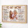 Personalized To My Mom Canvas Wall Art For Mother And Daughter Custom Photo Gift Loving On Mother’s Day - Natural Frame
