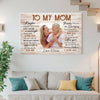Personalized To My Mom Canvas Wall Art For Mother And Daughter Custom Photo Gift Loving On Mother’s Day