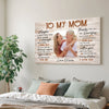 Personalized To My Mom Canvas Wall Art For Mother And Daughter Custom Photo Gift Loving On Mother’s Day