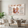 Personalized To My Mom Canvas Wall Art For Mother And Daughter Custom Photo Gift Loving On Mother’s Day