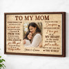 Personalized To My Mom Everything I Am Canvas Wall Art Custom Photo Daughter And Memory Picture Mother’s Day Gift