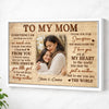 Personalized To My Mom Everything I Am Canvas Wall Art Custom Photo Daughter And Memory Picture Mother’s Day Gift